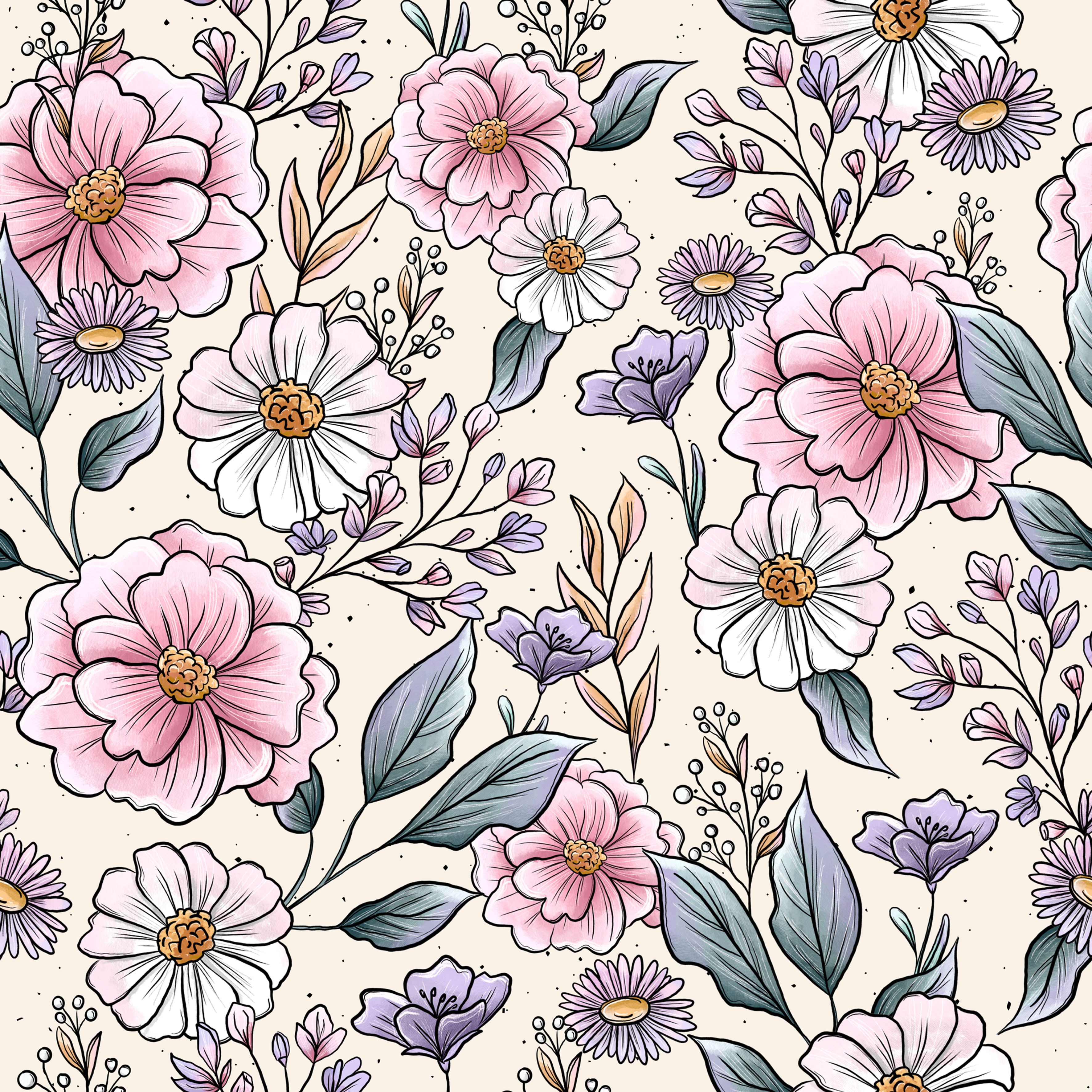 Lagerware Summerflower Creme