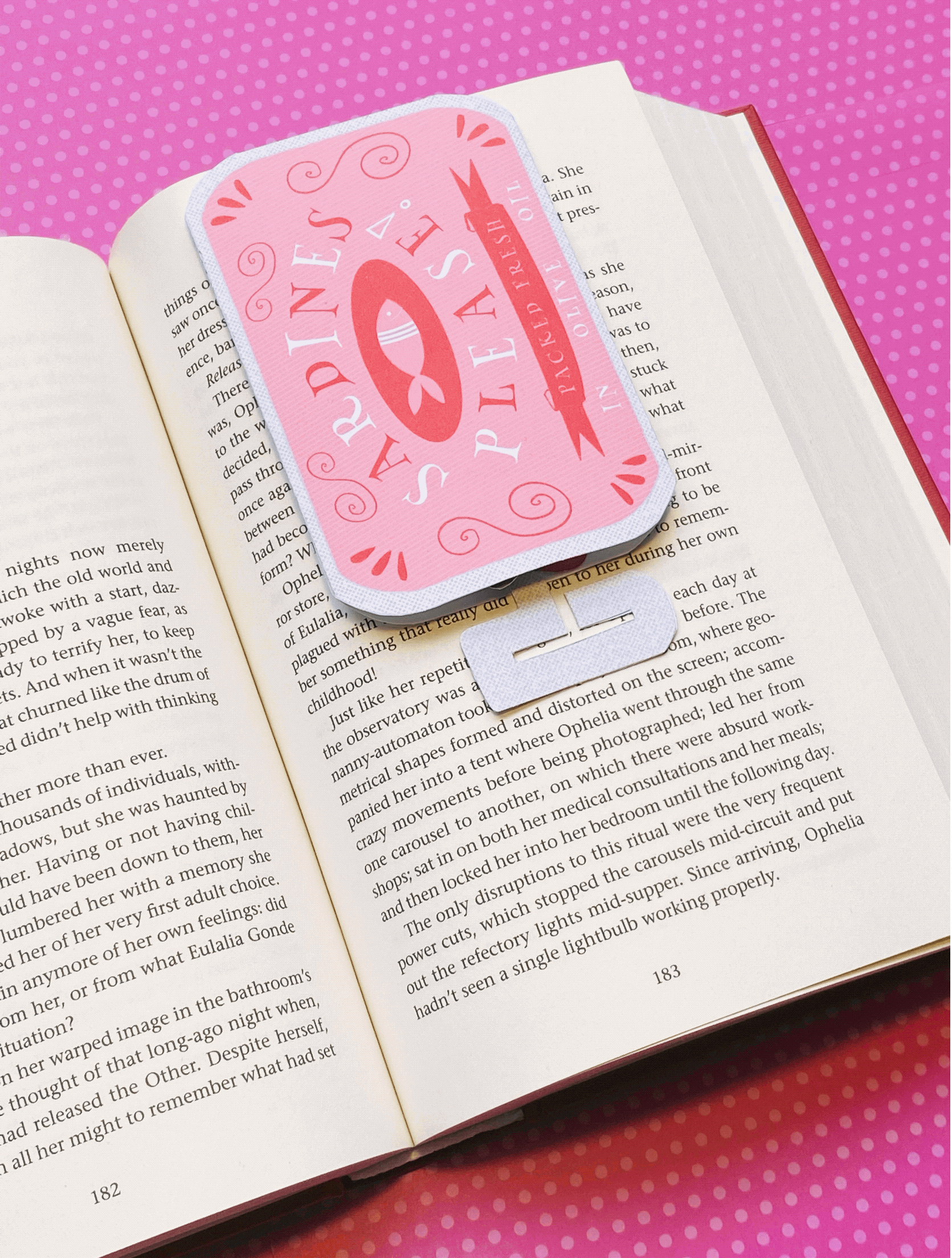 Pink Mermaid Pop-Up Bookmark