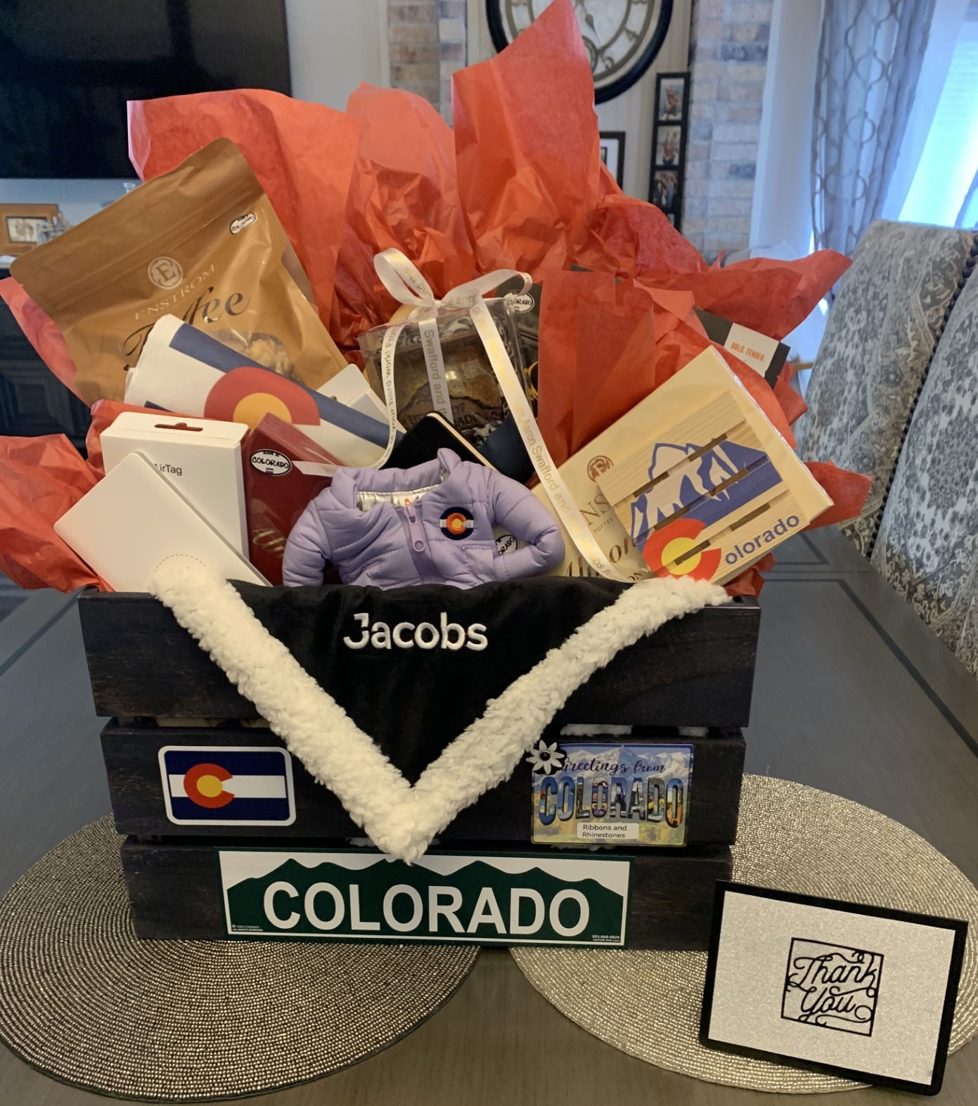 Colorado themed corporate crate - made to order