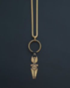 Female figurine- gold Necklace 