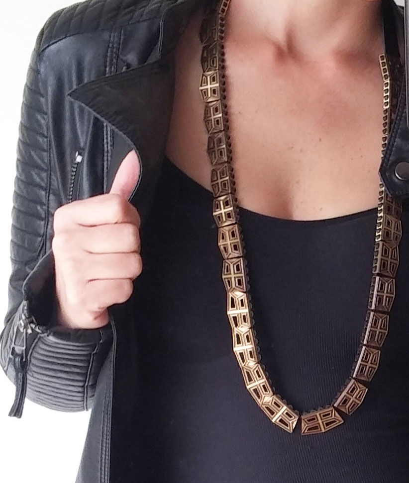 Thumbnail: Medium link Statement Necklace