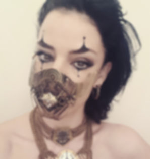 Antivirus mask - gold metal mask 