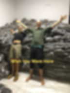 There's a Whole Lot of Hemp Going On: Natie Ferreira (left) and Trenton Birch (right) of Cheeba Consultancy with industrial cannabis stockpile near Kinshasa