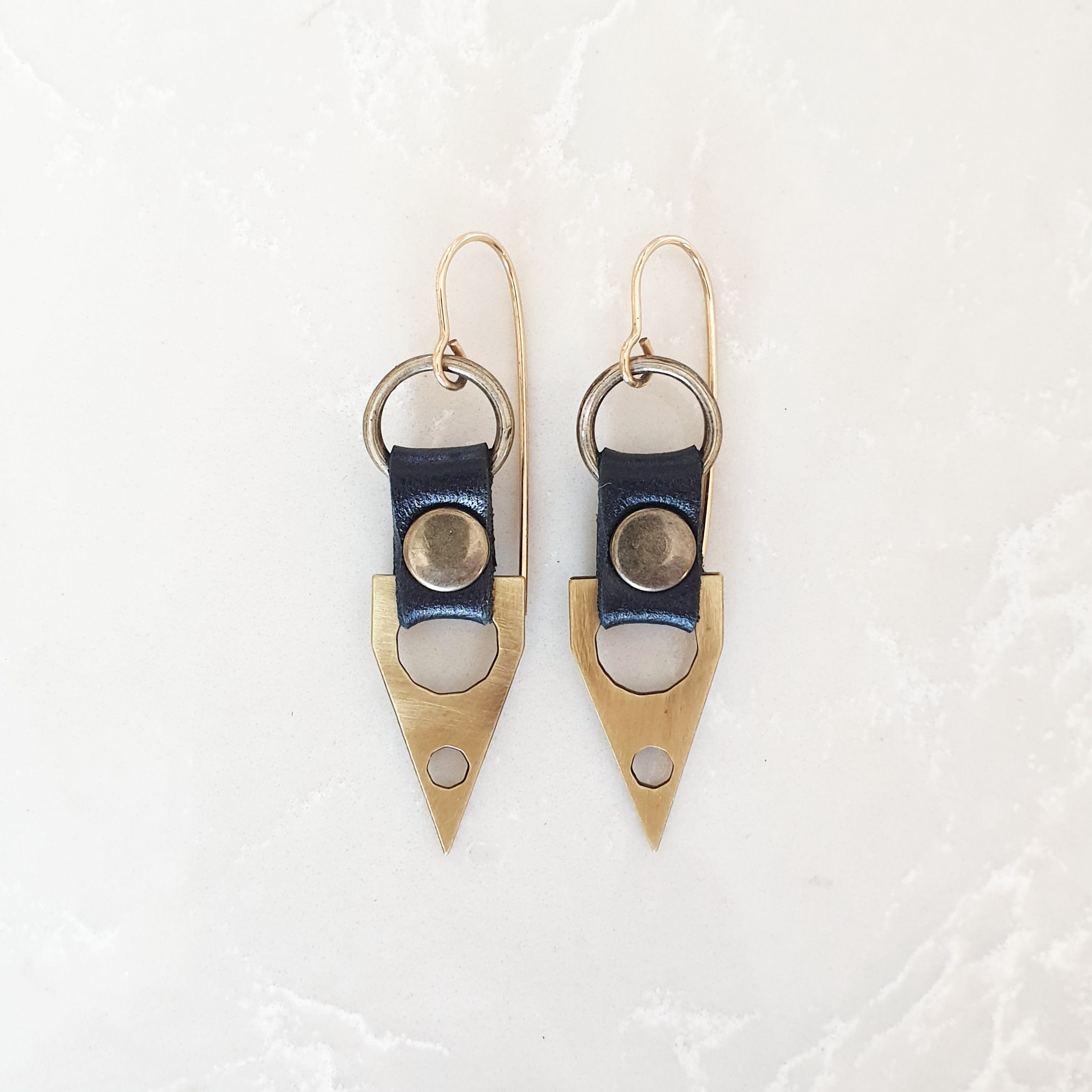 Sale - Gold and Black Small Earnings 