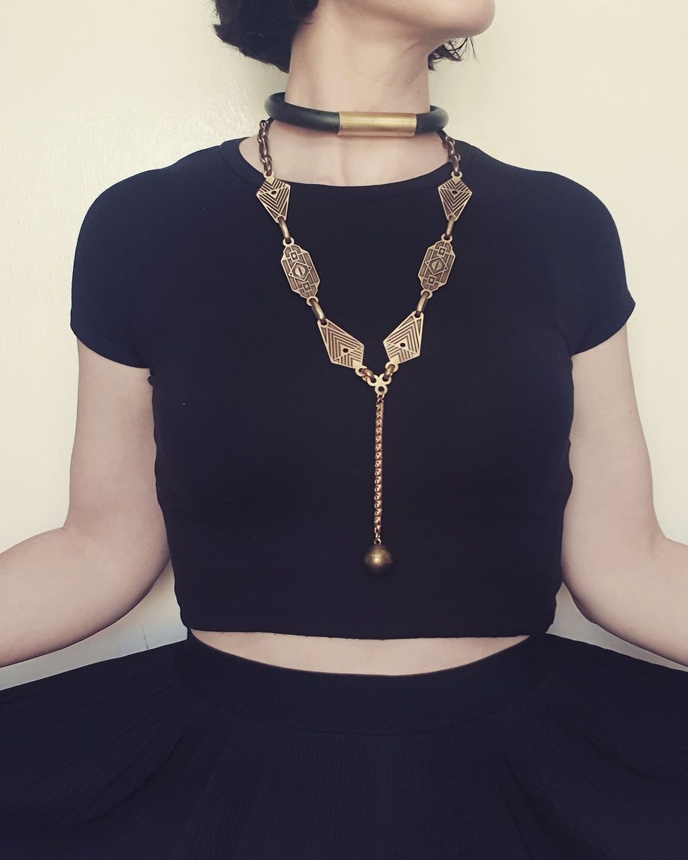 Thumbnail: Mercedes - long gold Necklace 
