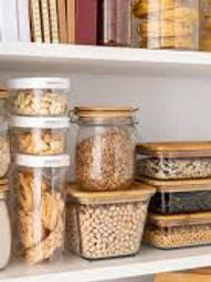 Store pantry items (and pet food) in plastic containers to stop pests eating through the original packaging and contaminating