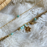 bracelet petite perle amazonite et brace