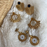 boucle d'oreille clou tige droite 3 pair