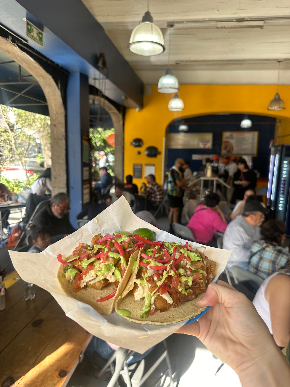 Fish tacos at El Pescadito