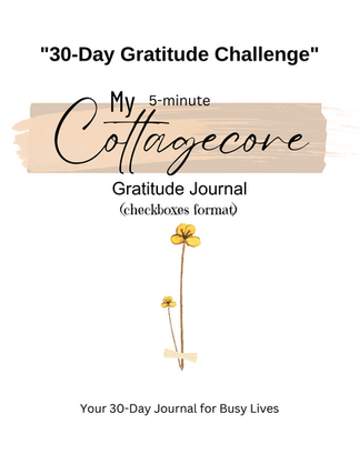 Gratitude Journal flower cover - freebie
