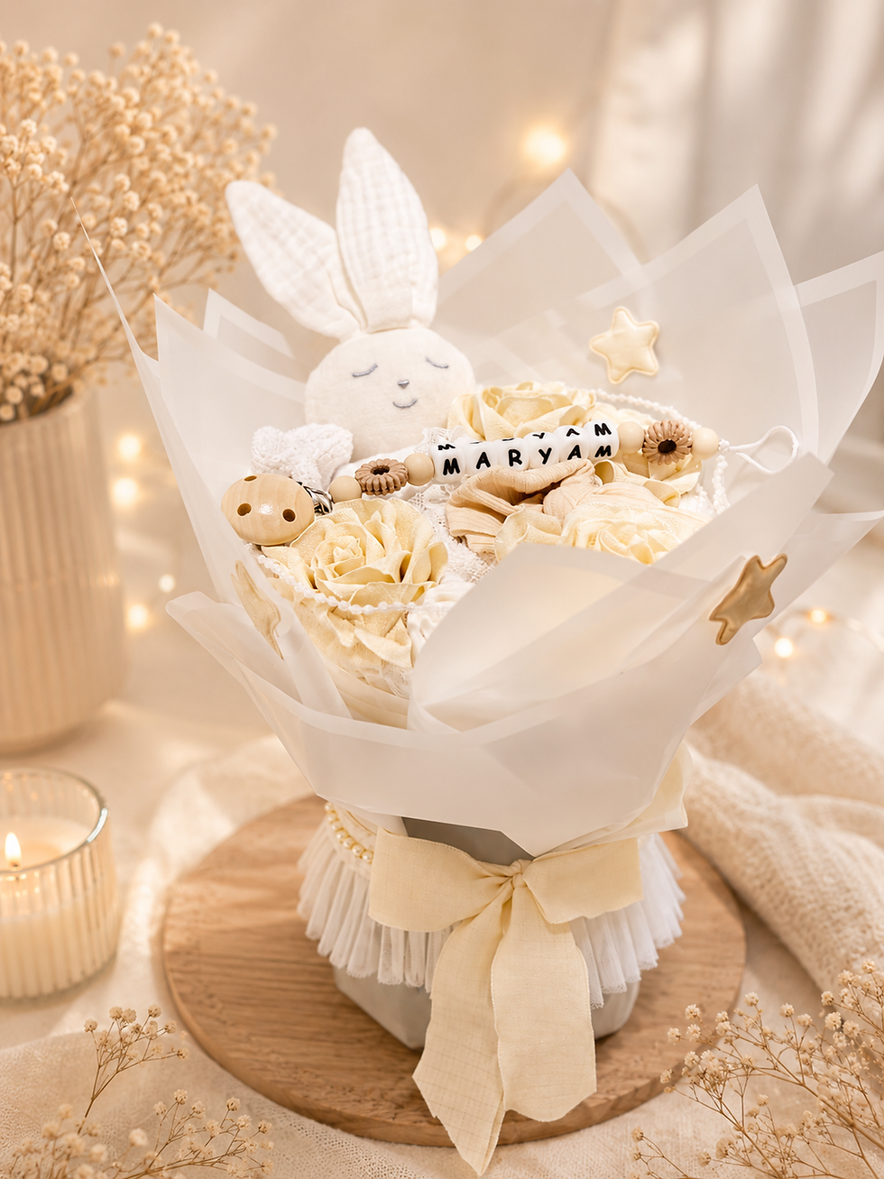 Miniature : Bouquet naissance personnalisé 🌸