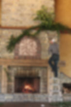 Brent with a fireplace installation