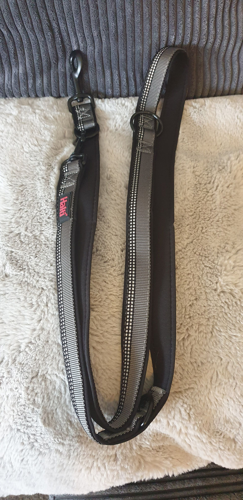 Thumbnail: 6.6ft double clip halti lead (soft webbing)