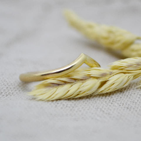 Yellow gold wedding ring.