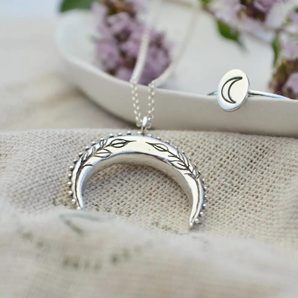Thumbnail: New Beginnings Crescent Moon Necklace