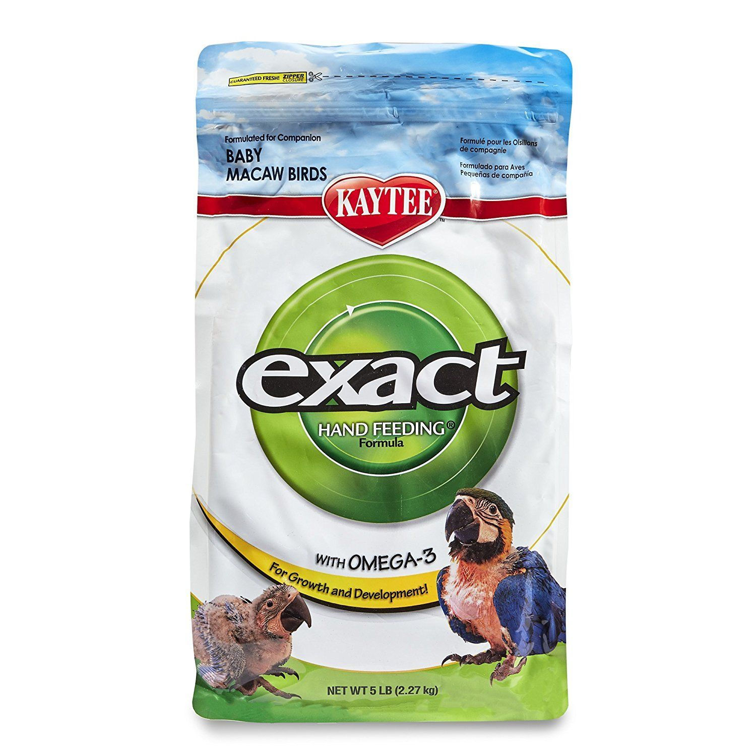 Kaytee Exact Hand Feeding Formula Baby Macaw Bird Food, 5-lb bag