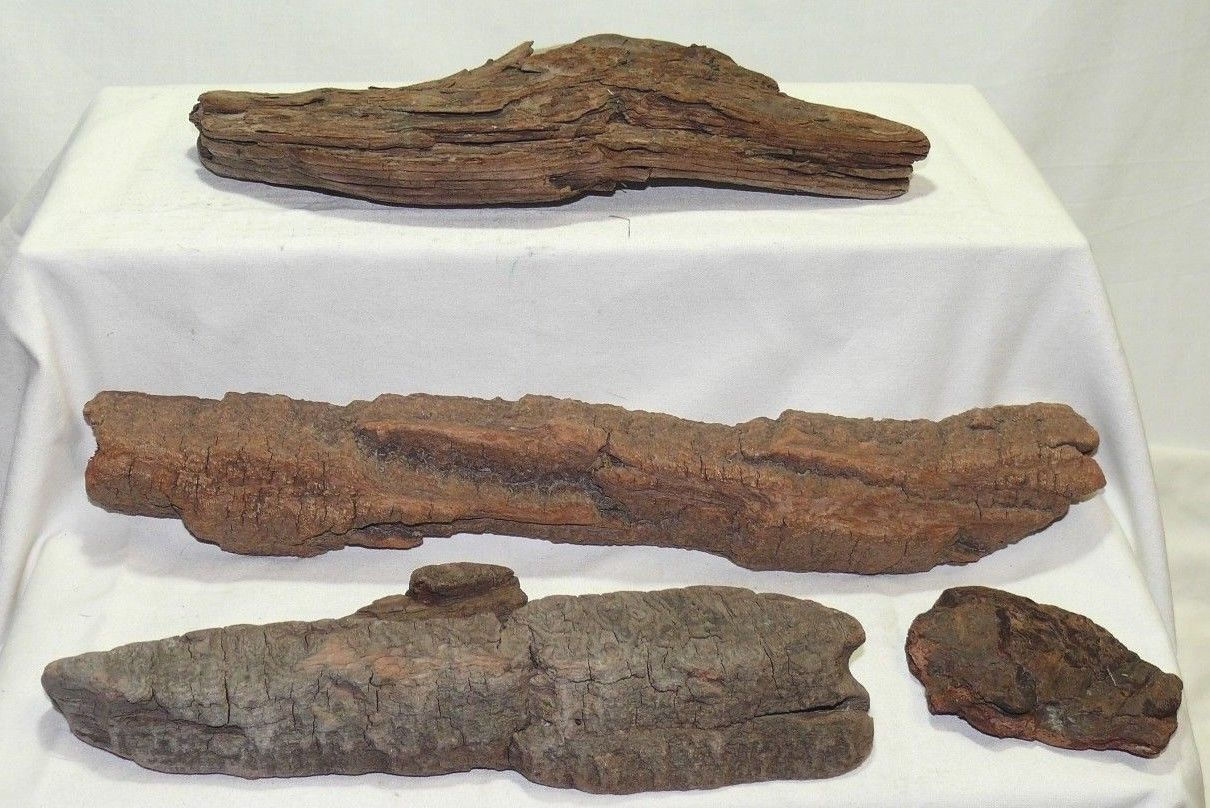 4 PC Dark Bark Natural Untreated Driftwood Reptile Decor Aquascape Craft Garden