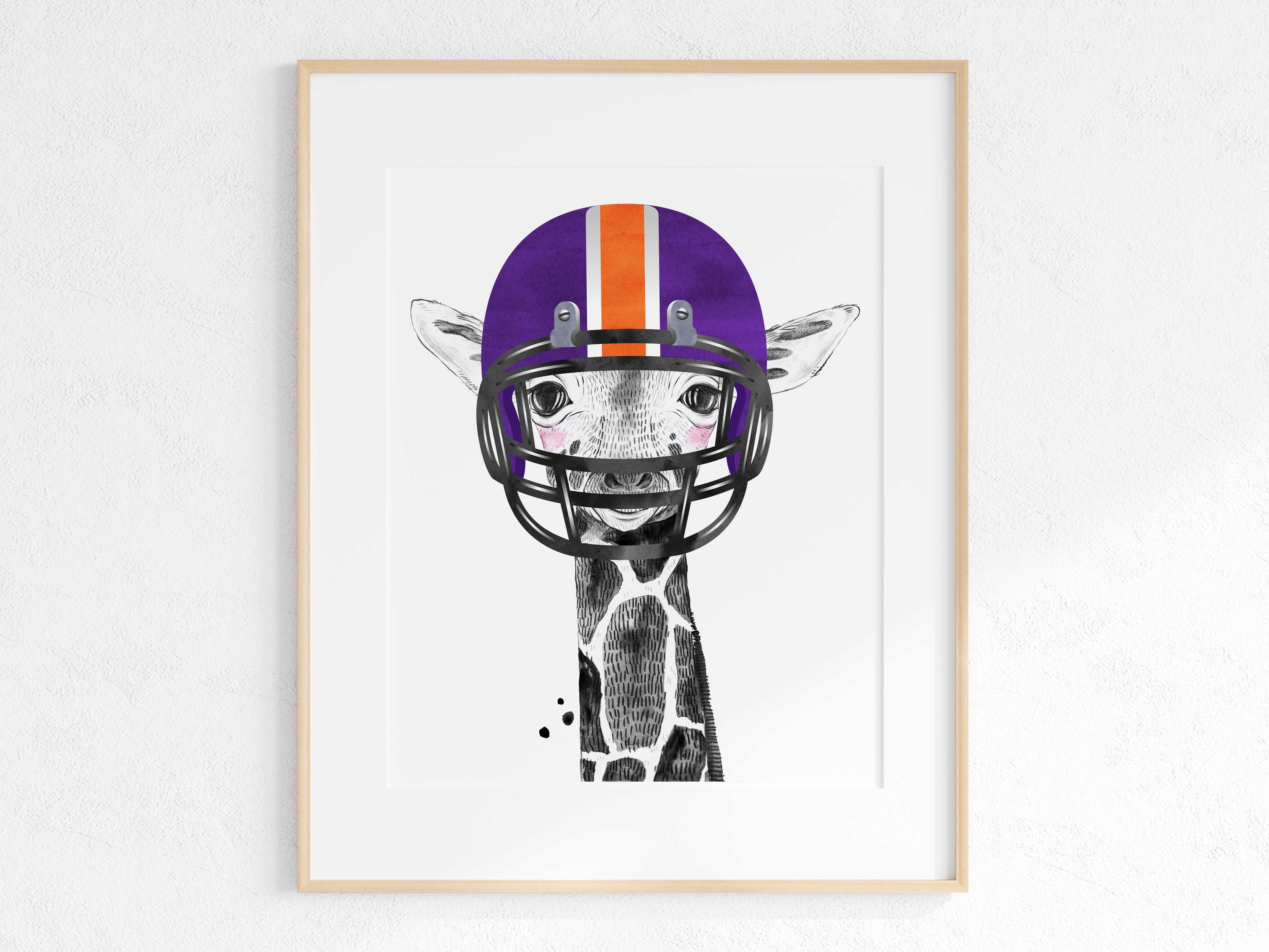 Game day in Clemson - animal print - giraffe