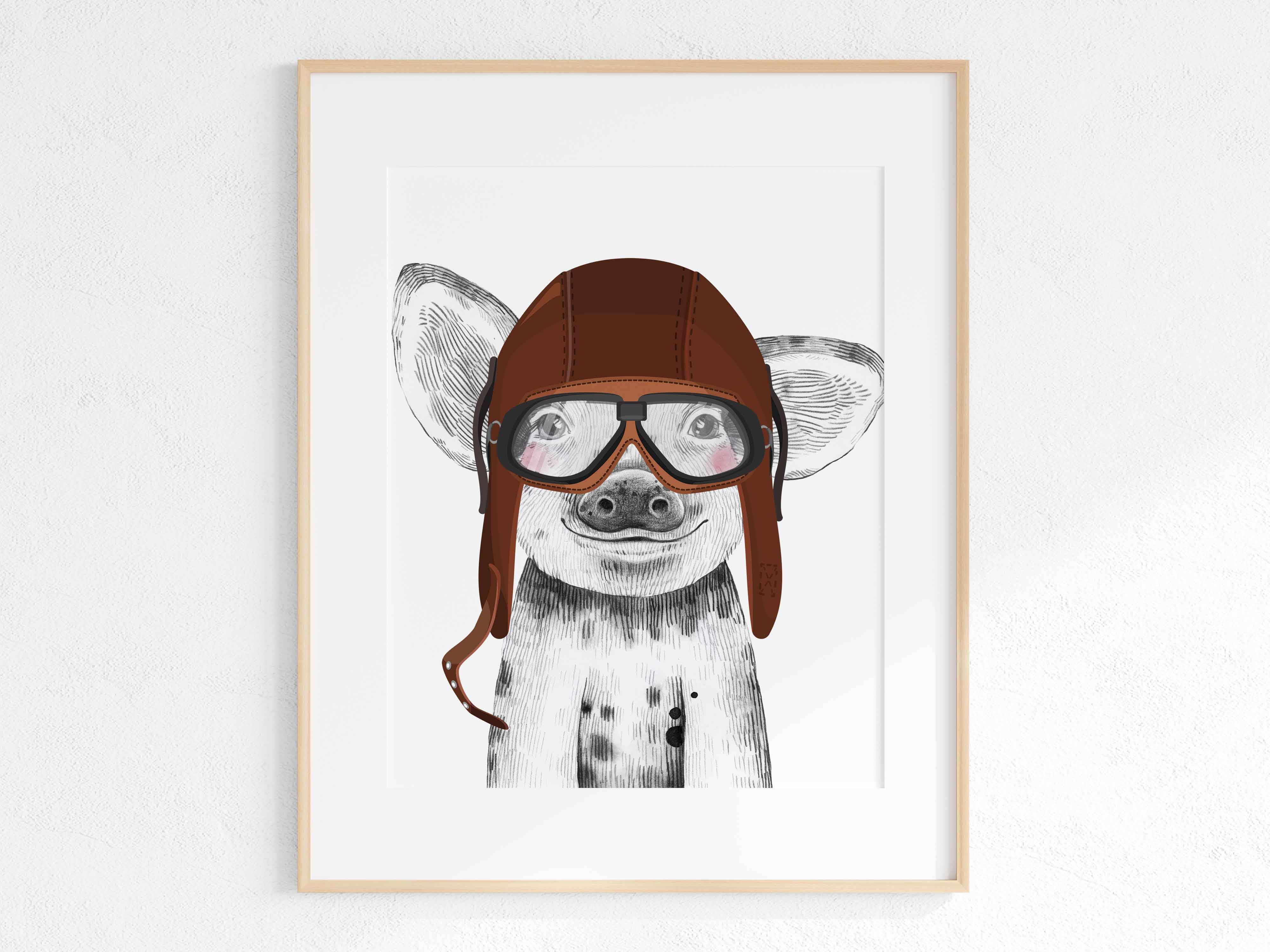 aviator - animal print - piggy