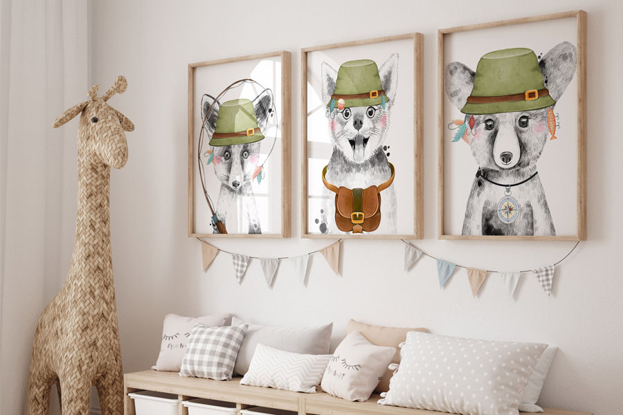 inspire me studios - fishing - the big one - kid nursery room wall decor