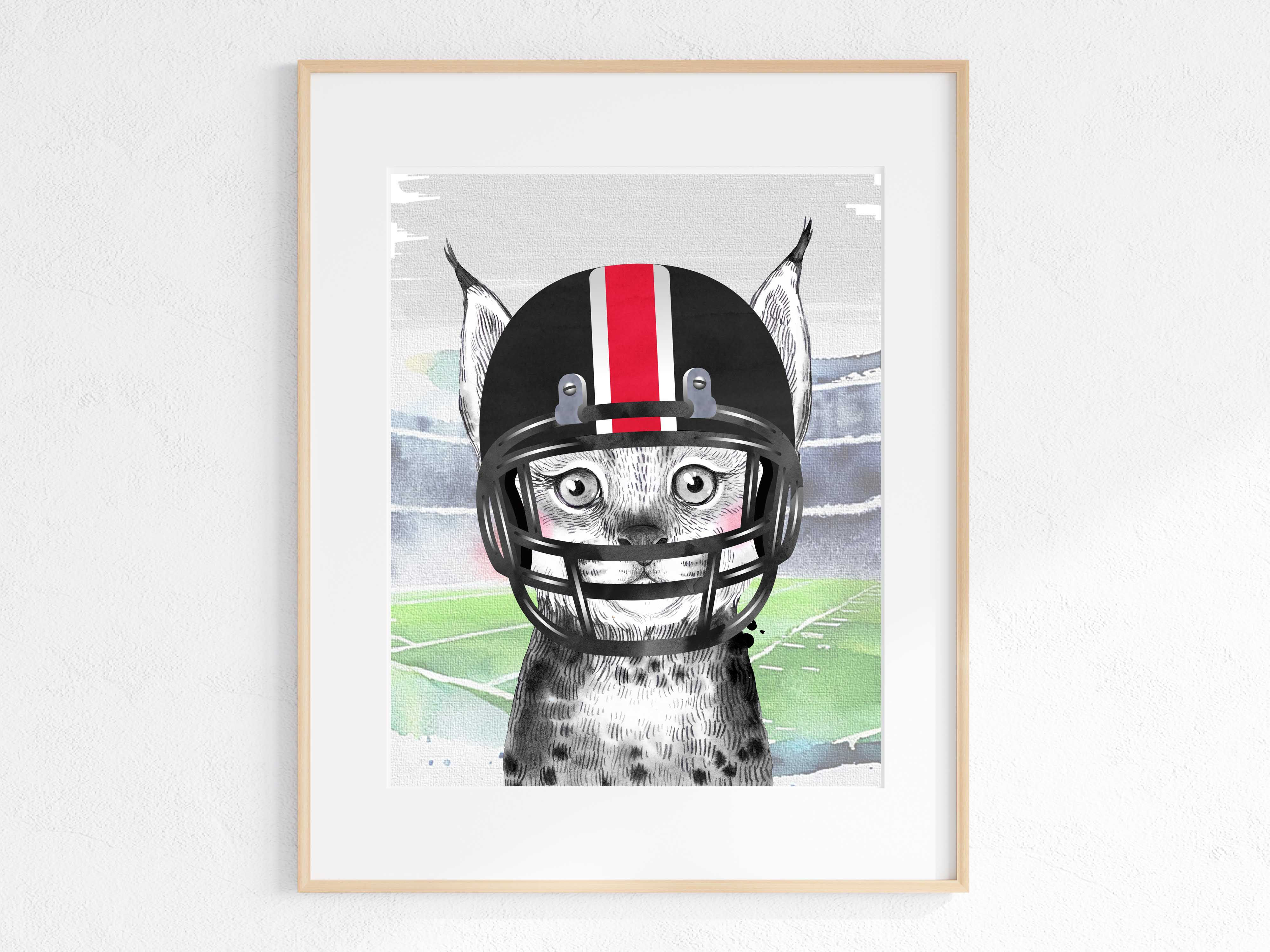 Game day in Athens - animal print - bobcat - stadium