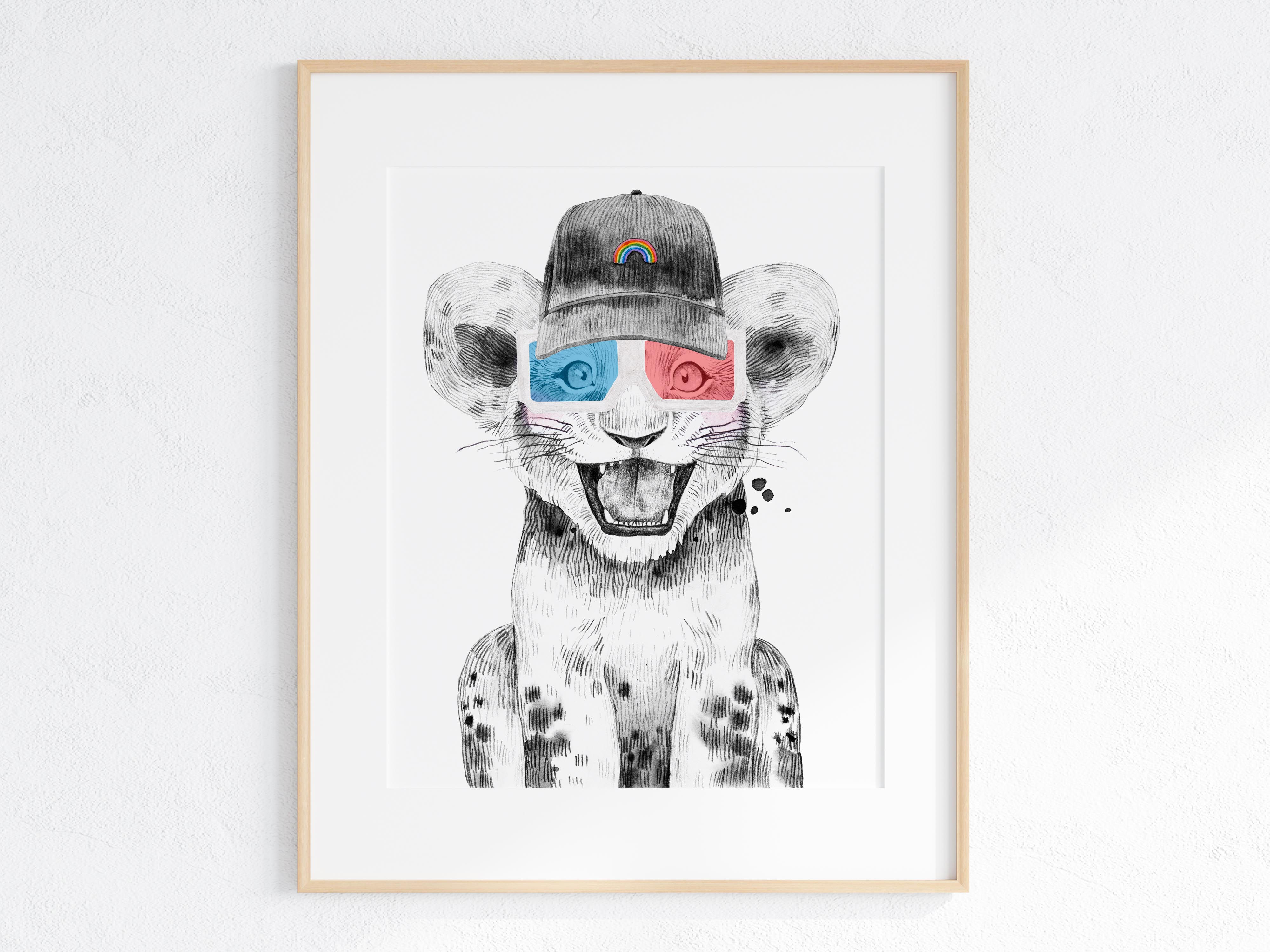 3D movies - animal print - lion
