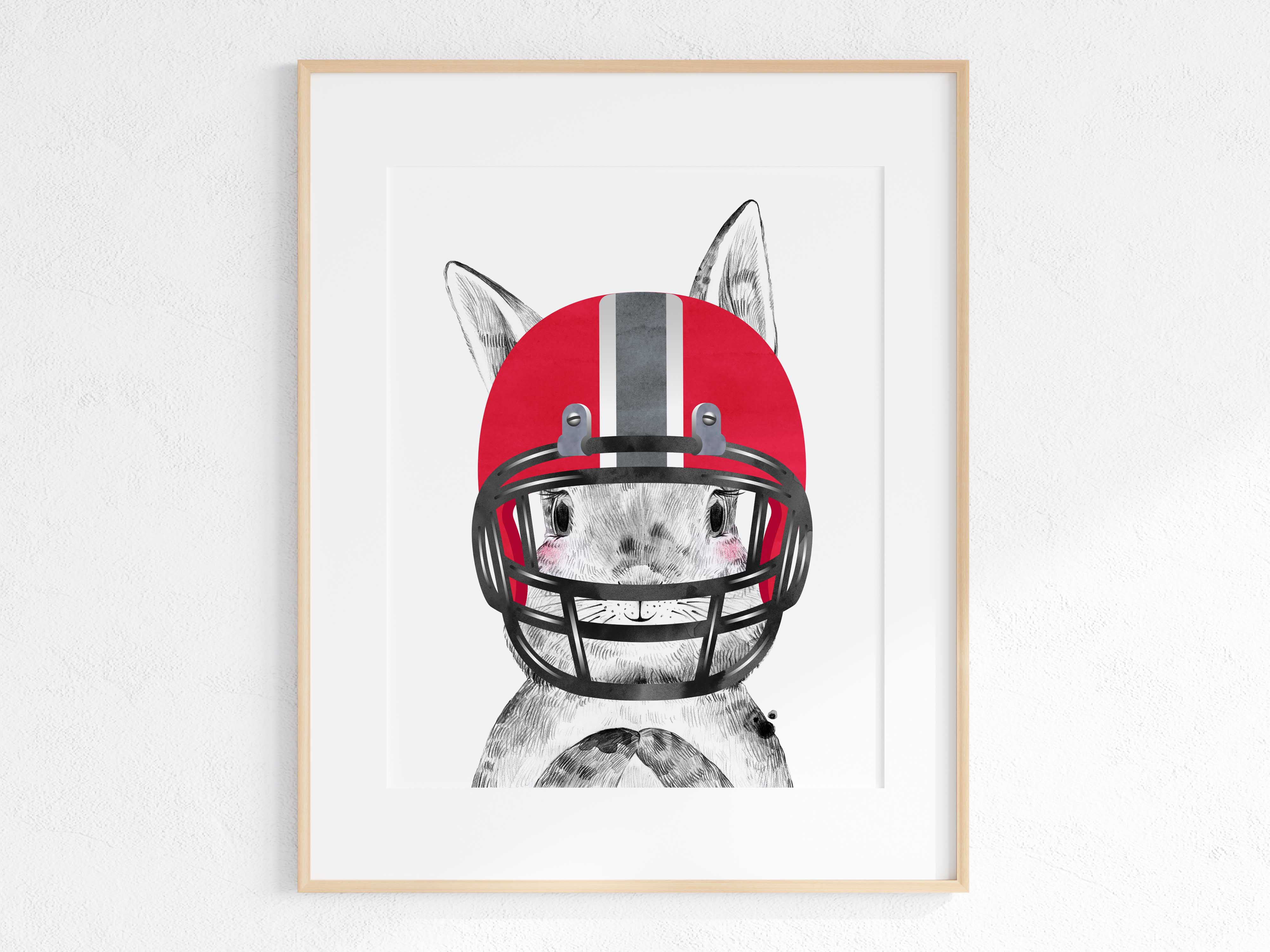 Game Day in Columbus - buckeyes - bunny