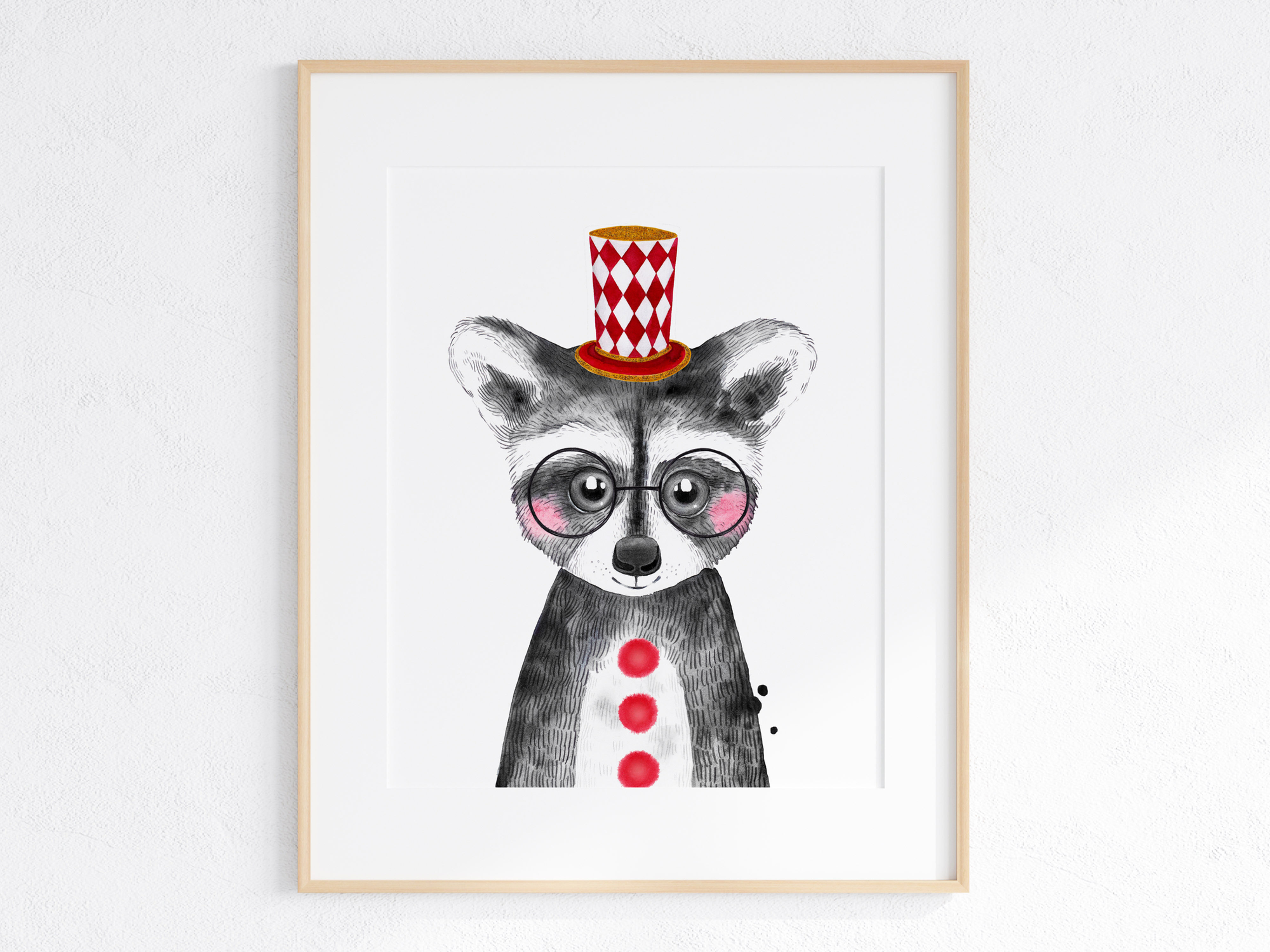 circus - animal print - raccoon
