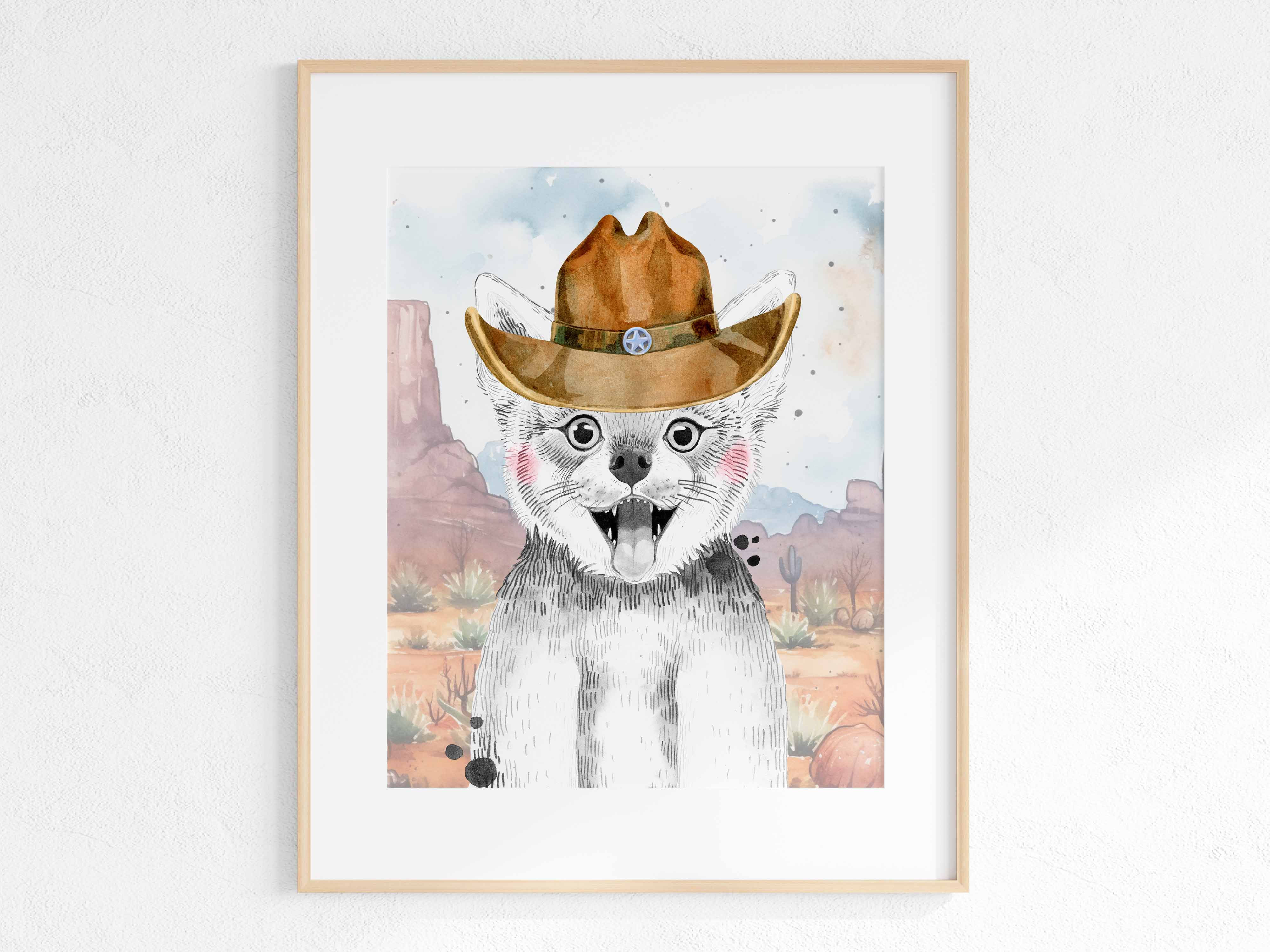 western - animal print - wolf - wild west