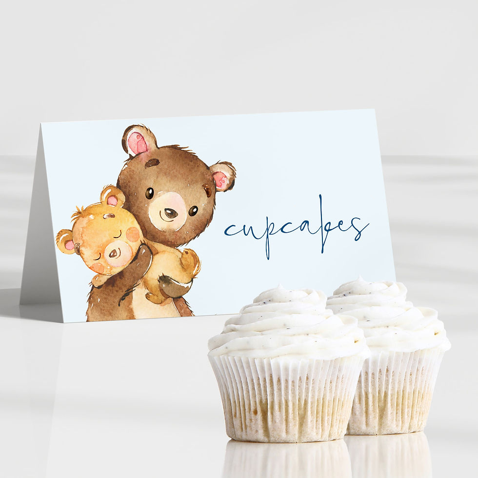 Thumbnail: We Can BEARLY wait - Baby Shower - Invitation and Party Decor Set