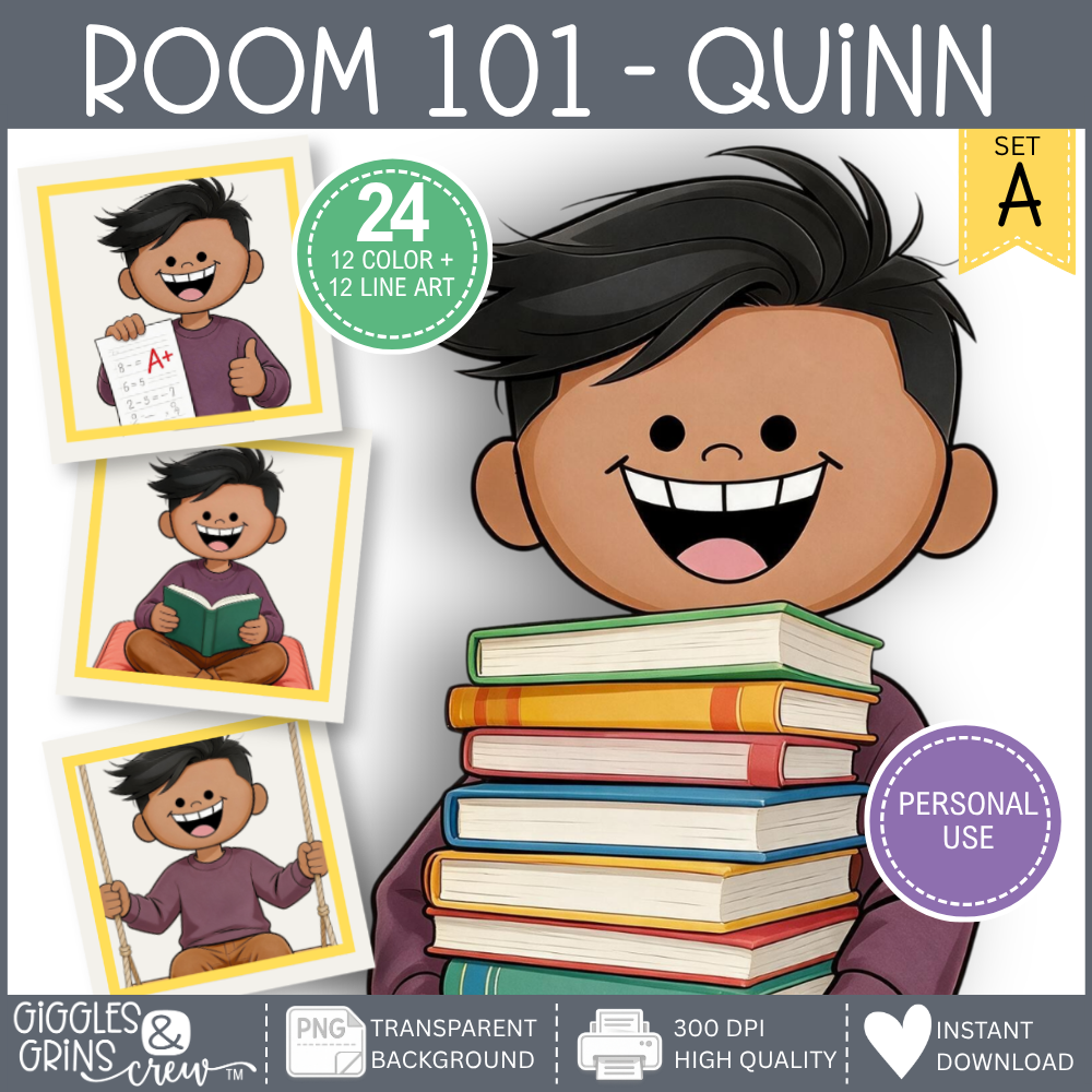 Room 101 – Quinn Clip Art | Personal Use - Giggles and Grins Crew