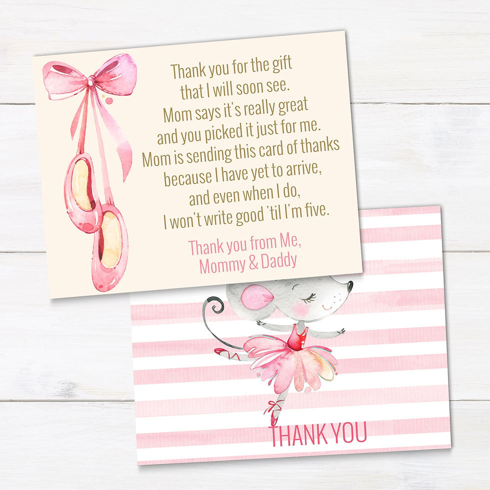 Thumbnail: Editable BALLERINA TUTU excited - Baby Shower - Invitation and Party Decor Set