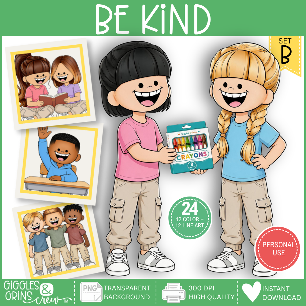 Be Kind – Positive Behavior Clip Art
