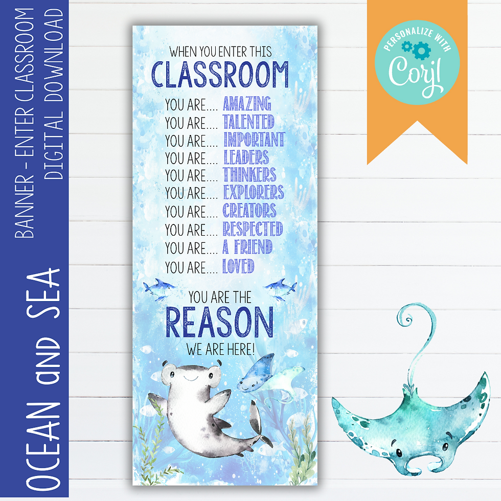 Thumbnail: OCEAN • BANNER - When You Enter Class •  Classroom Character Educ