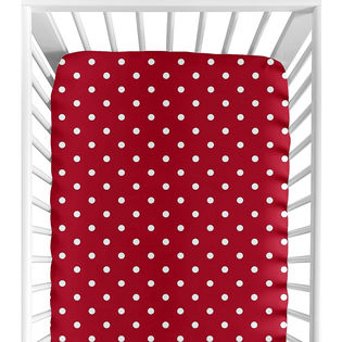 Polka Dot Ladybug Fitted Crib Sheet for Baby and Toddler Bedding Sets by Sweet Jojo Designs - Polka Dot Print