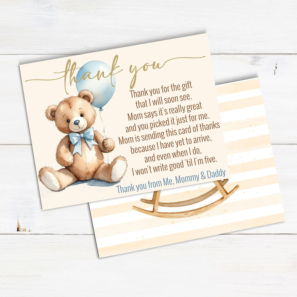 Thumbnail: BEARLY wait - Baby Shower - Invitation and Party Decor Set - blue