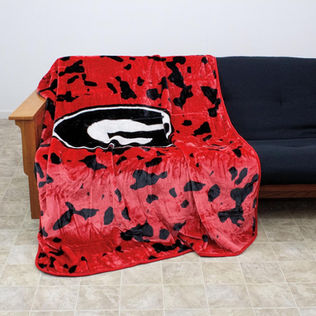 College Covers Everything Comfy Georgia Bulldogs Soft and Warm Huge Raschel Throw Blanket, 86" x 63"