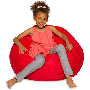 Posh Beanbags Bean Bag Chair, Large-38in, Solid Redred.jpg