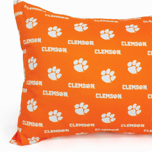 College Covers Everything Comfy Clemson Tigers Pillowcase, Body Pillow, 20" x 60", Includes 1 Pillowcase