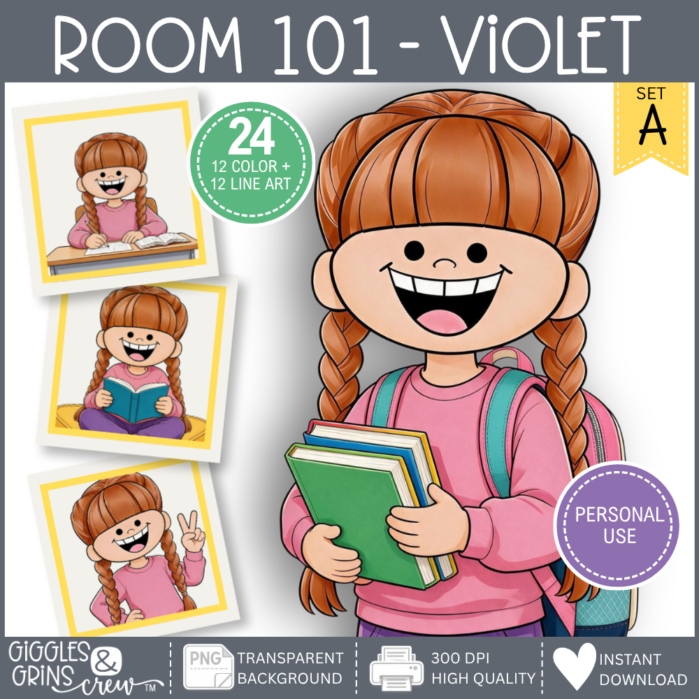 Room 101 – Violet Clip Art | Personal Use