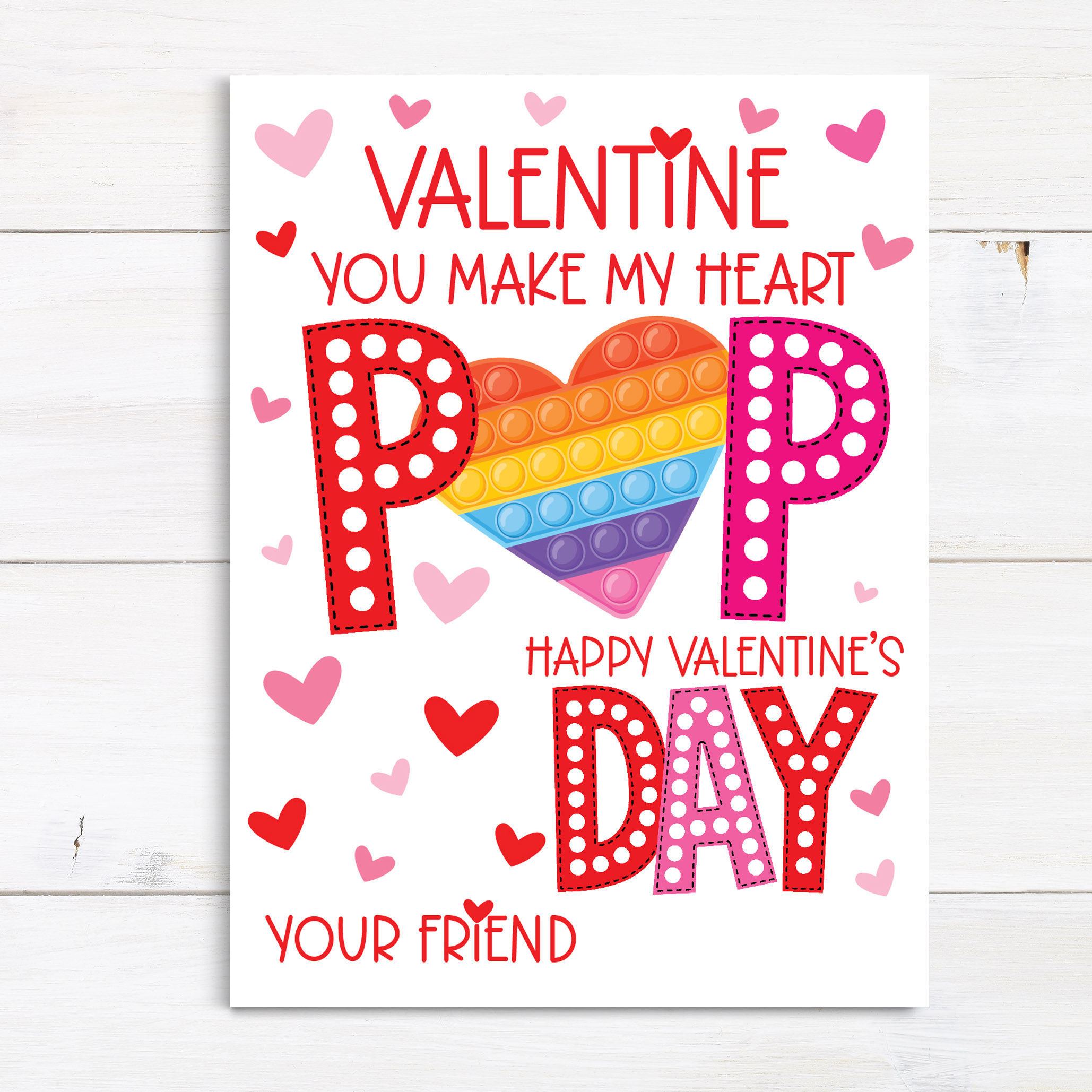 VALENTINE - Pen /Pencil Toppers - Valentine You Make My Heart POP