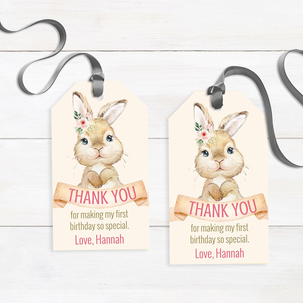 Thumbnail: Editable some BUNNY turns ONE - 1st Birthday - Invitation and Party Decor