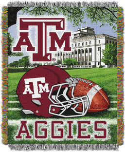 Officially Licensed NCAA "Home Field Advantage" Woven Tapestry Throw Blanket