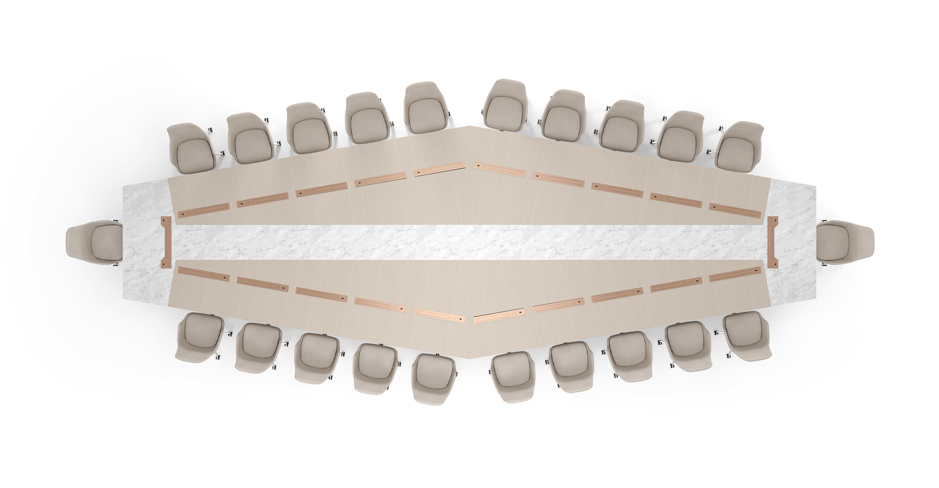 top view of meeting table (Daytona)
