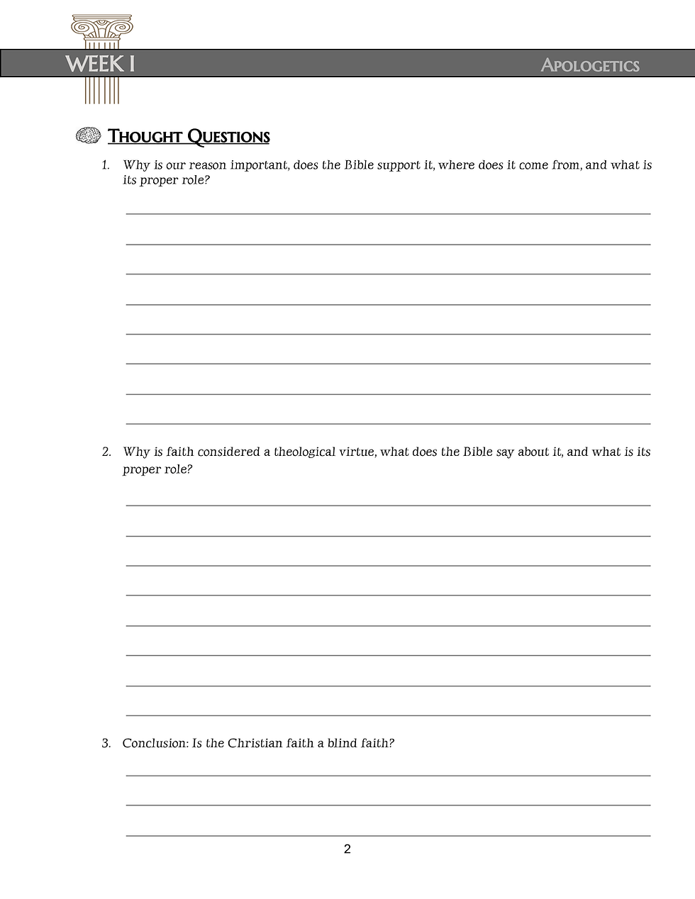 Thumbnail: Apologetics Workbook 1 New Edition