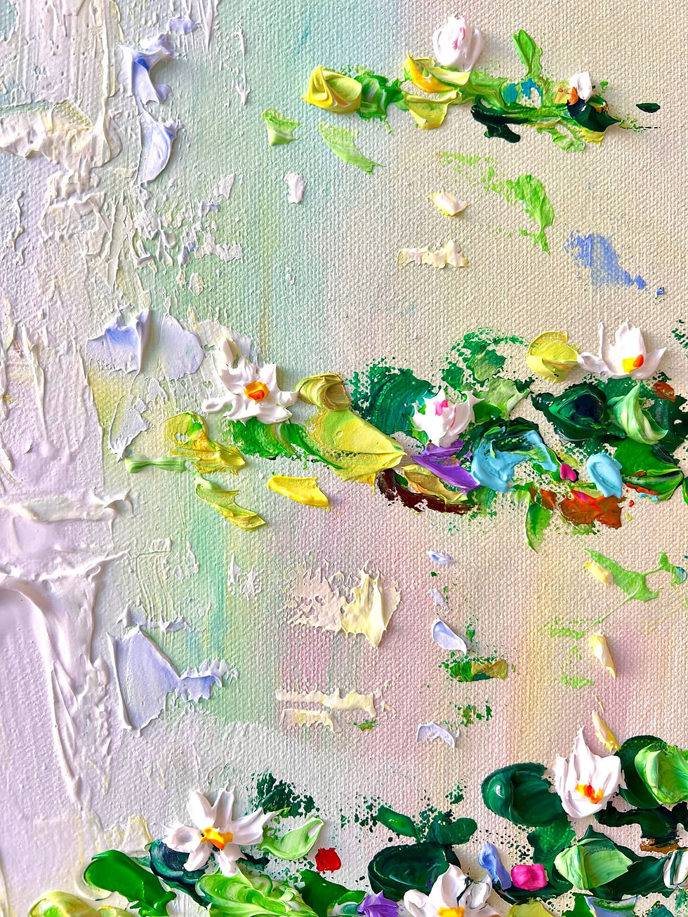 Thumbnail: White waterlilies; Original painting by Alena Shymchonak 
