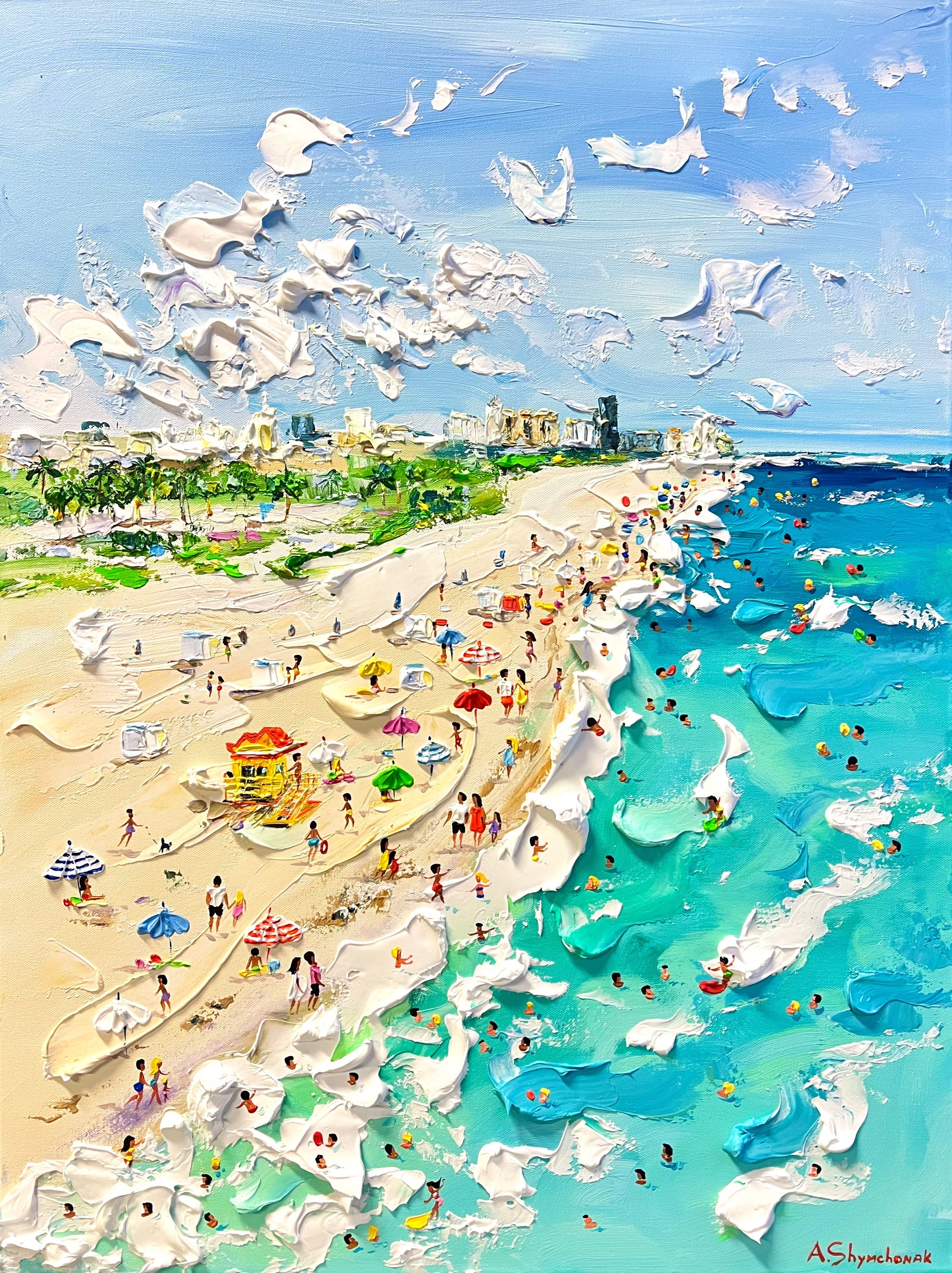 Miami Beach is calling you! Original painting by Alena Shymchonak 