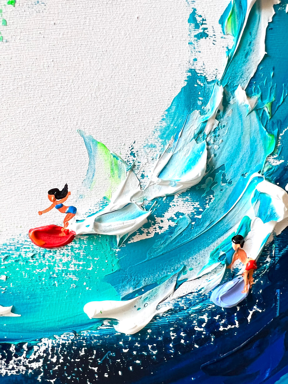 Thumbnail: Let's surf!!! Original painting by Alena Shymchonak