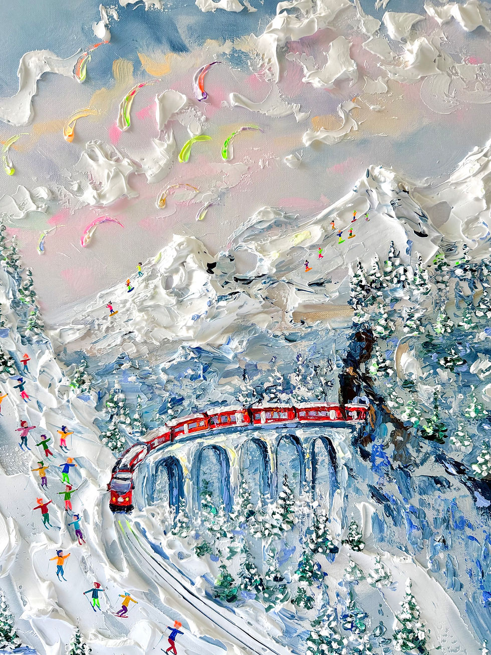 Thumbnail: The red train through the Alps