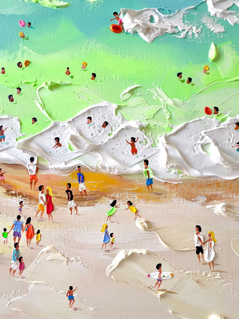 Thumbnail:  Commission painting for Rianne- Beautiful day for kite surfing 